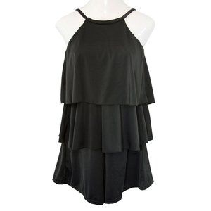 Fit 4 U Hi-Neck Romper Swimsuit Black 18W P3874